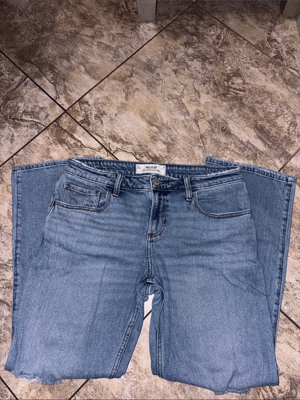 Hollister Women's Medium Blue Straight Leg Jeans